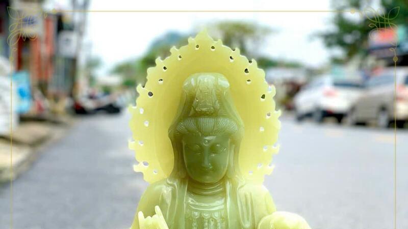 TƯỢNG PHẬT BÀ TỌA ĐÀI SEN NGỌC ONYX  - THIỆN THÀNH GROUP